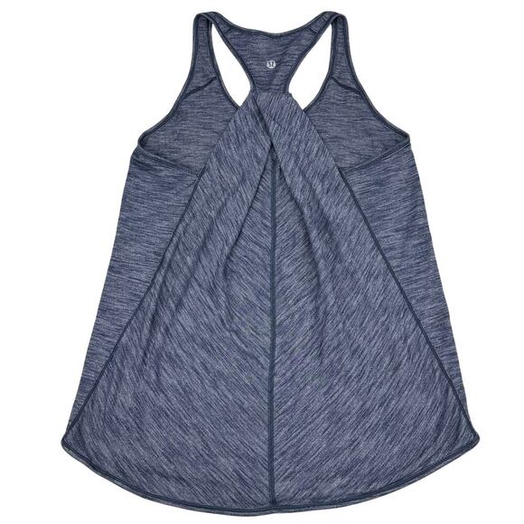LULULEMON Essential Tank Sz 4 Heathered Deep Navy - Picture 5 of 6